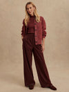 Varley Floris Wide Leg 29.5 Trouser - Decadent Chocolate