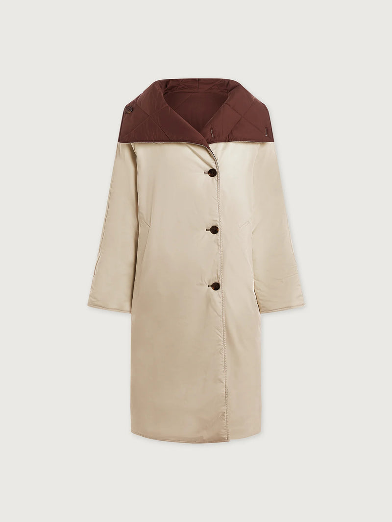 Varley Annalise Reversible Wrap Coat - Deep Mahogany