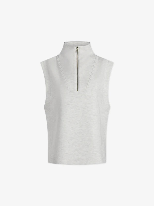 Varley Magnolia Half Zip Tank - Ivory Marl