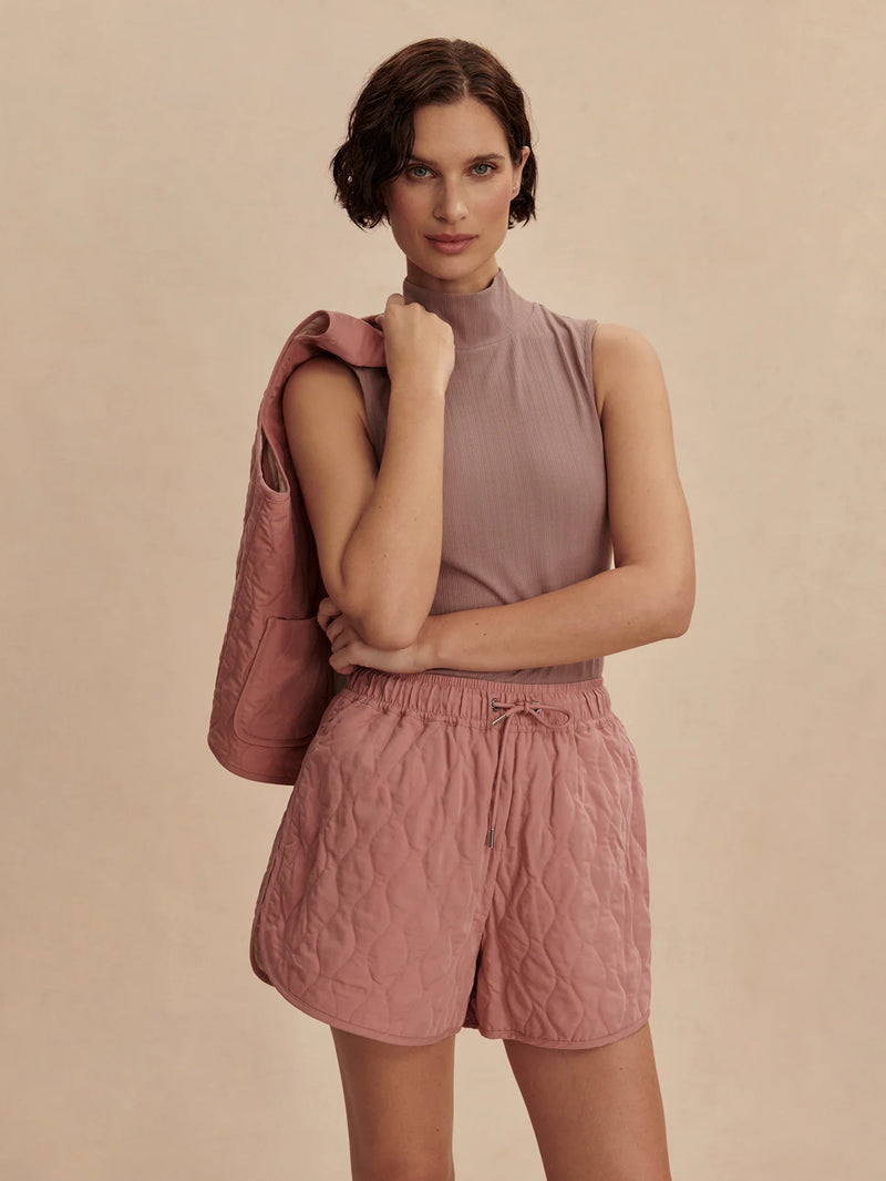 Varley Catrine Quilted Short - Ash Rose