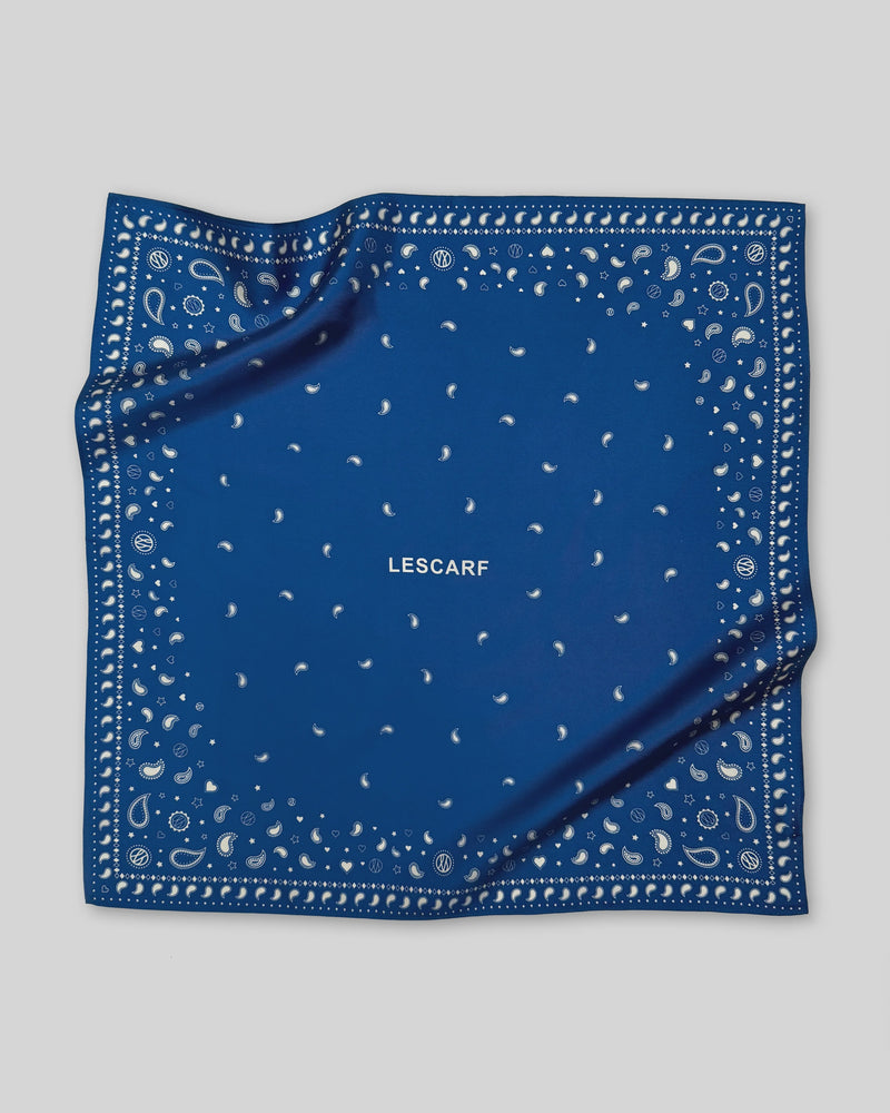 Lescarf Paisley Scarf - Klein Blue