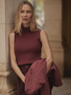 Varley Anastasia Rib Knit Tank - New Maroon
