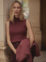 Varley Anastasia Rib Knit Tank - New Maroon
