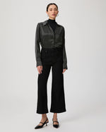 Paige Anessa Wide Leg Jean - Black Shadow