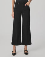 Paige Anessa Wide Leg Jean - Black Shadow