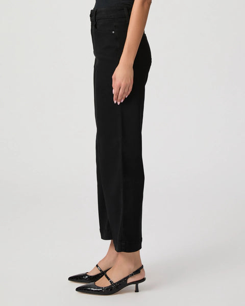 Paige Anessa Wide Leg Jean - Black Shadow