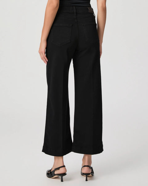 Paige Anessa Wide Leg Jean - Black Shadow