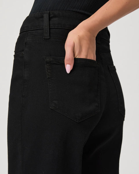 Paige Anessa Wide Leg Jean - Black Shadow