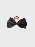 Black Colour Amanda Bow Hair Claw - Black