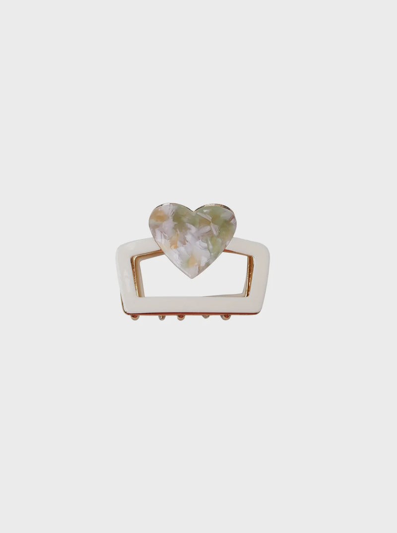 Black Colour Quinn Hair Clasp - Creme W. Green