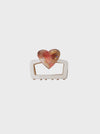 Black Colour Quinn Hair Clasp - Creme W. Pink
