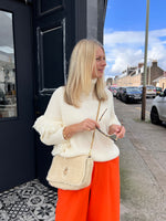 Sous Les Paves Mai Tai Cream Sheepskin Bag - Scarab