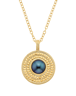 Anna Beck Blue Pearl Pendant - Gold