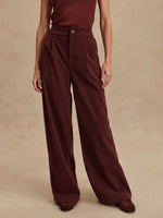 Varley Floris Wide Leg 29.5 Trouser - Decadent Chocolate