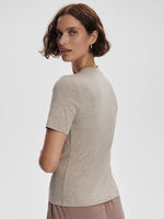 Varley Regina Fitted Tee - Taupe Marl