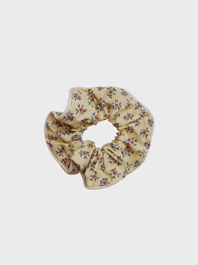 Black Colour Sidney Scrunchie - Pastel Yellow