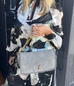 Sous Les Paves Mai Tai Grey Sheepskin Bag - Rabbit