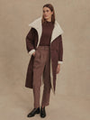 Varley Annalise Reversible Wrap Coat - Deep Mahogany