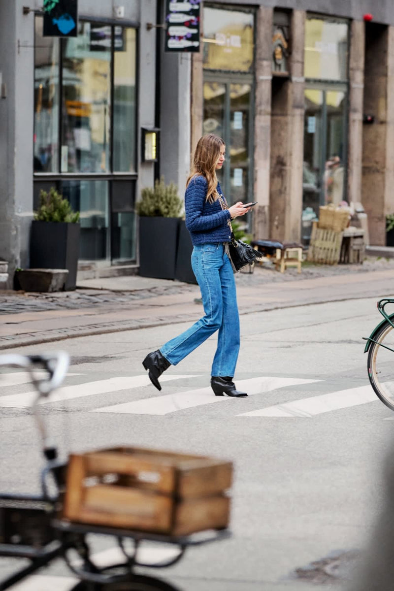 Moliin Regina Knitted Jacket - Evening Blue