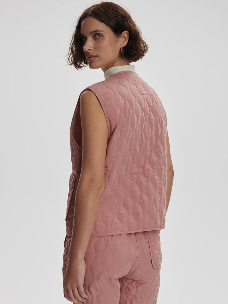 Varley Karla Quilted Gilet - Ash Rose