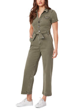 Paige Anessa Puff SS Jumpsuit - Vintage Ivy Green