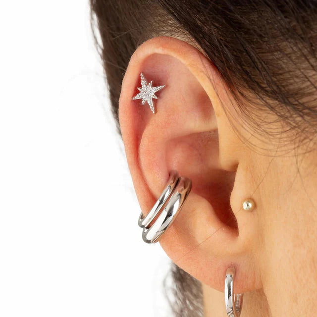 Scream Pretty Starburst Stud Earrings - Gold Plated