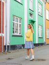 Black Colour Bella Knit Cardigan - Yellow