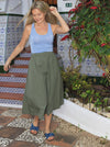 Black Colour Abbie Skirt - Khaki