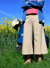 Black Colour Davina Culotte Pant - Sand