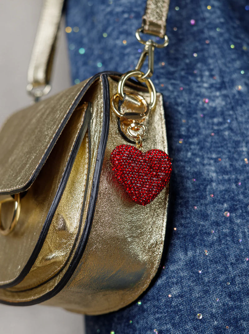 Black Colour Olivia Crossover Bag - Golden