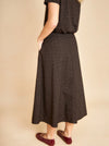 Black Colour Abbie Skirt - Coffee Leo