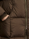 Varley Katya Long Down Puffer Coat - Dark Olive Metallic