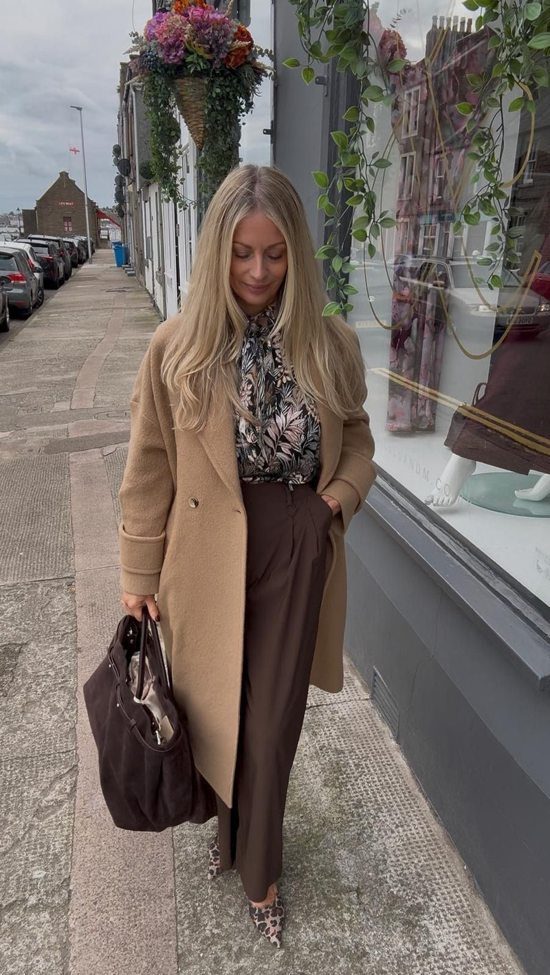 Malej Suede City Bag - Chocolate Brown