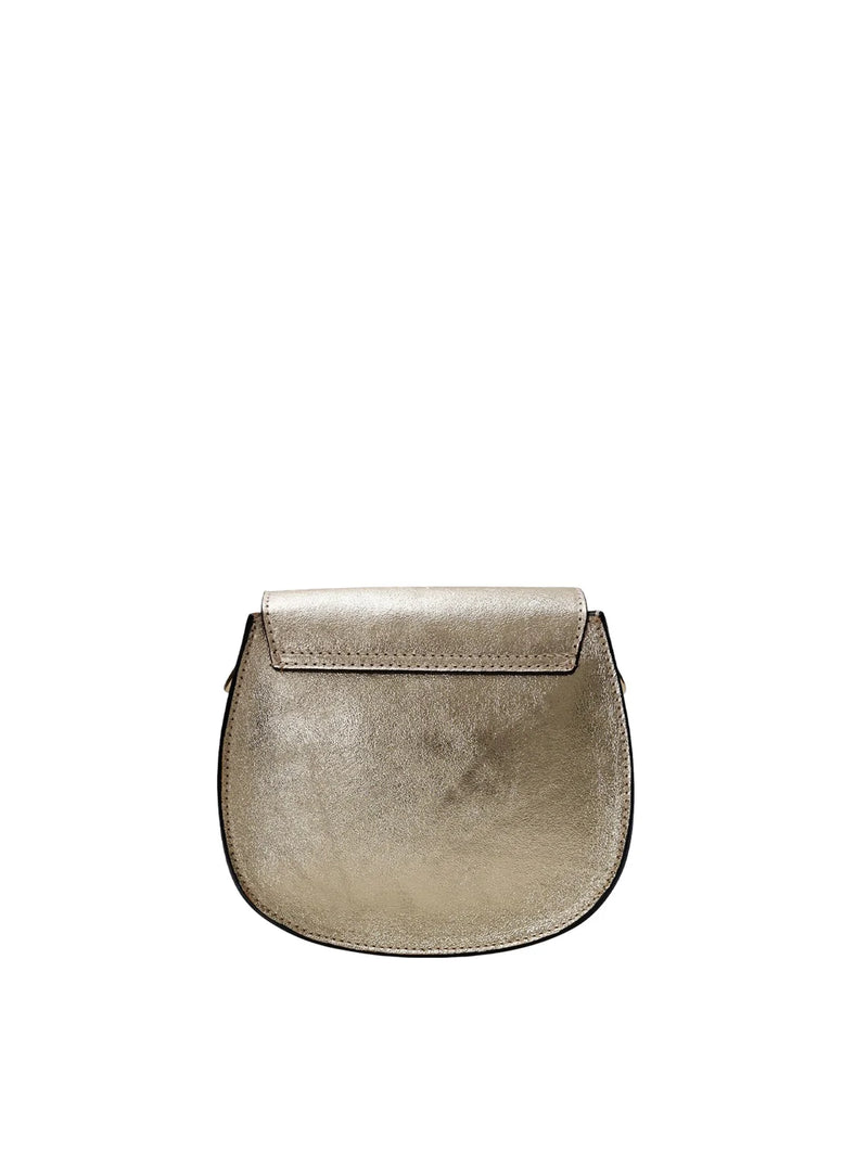 Black Colour Olivia Crossover Bag - Golden