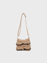Black Colour Isla Boho Bag - Natural