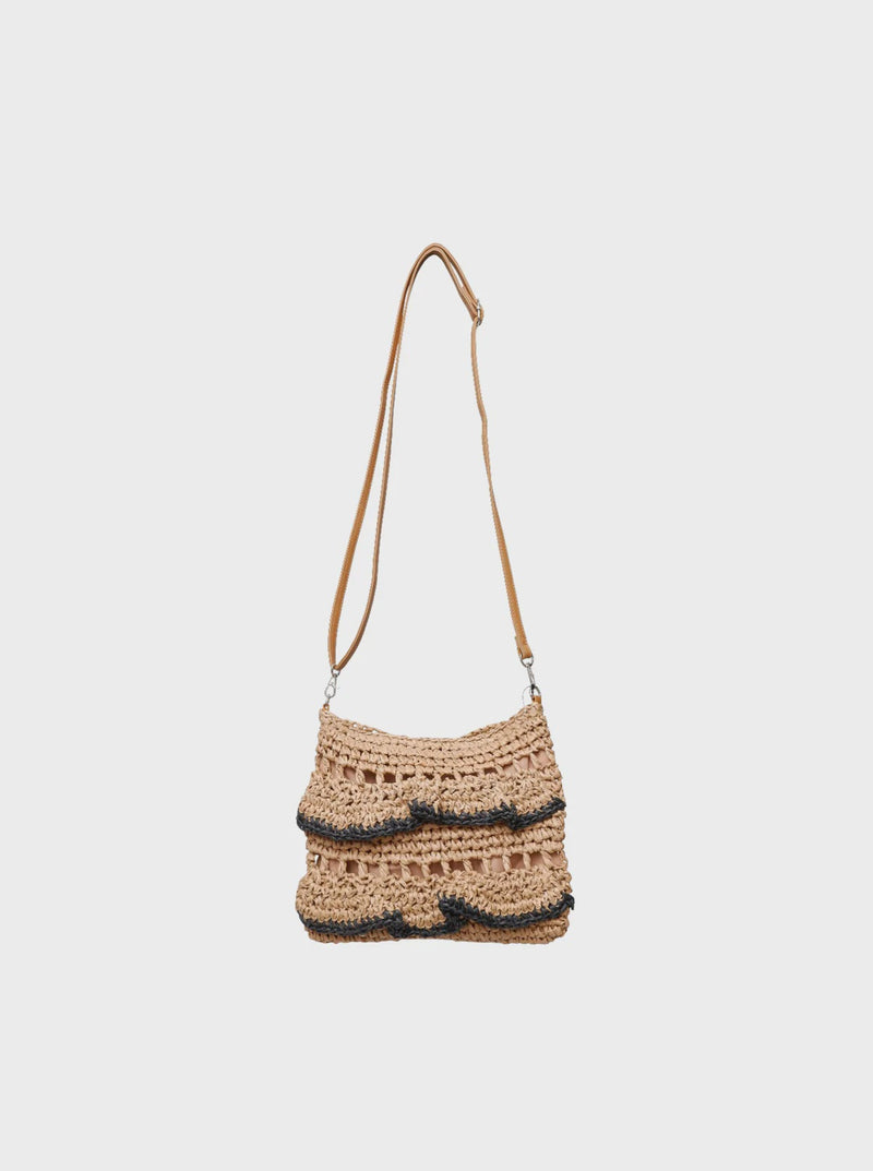 Black Colour Isla Boho Bag - Natural