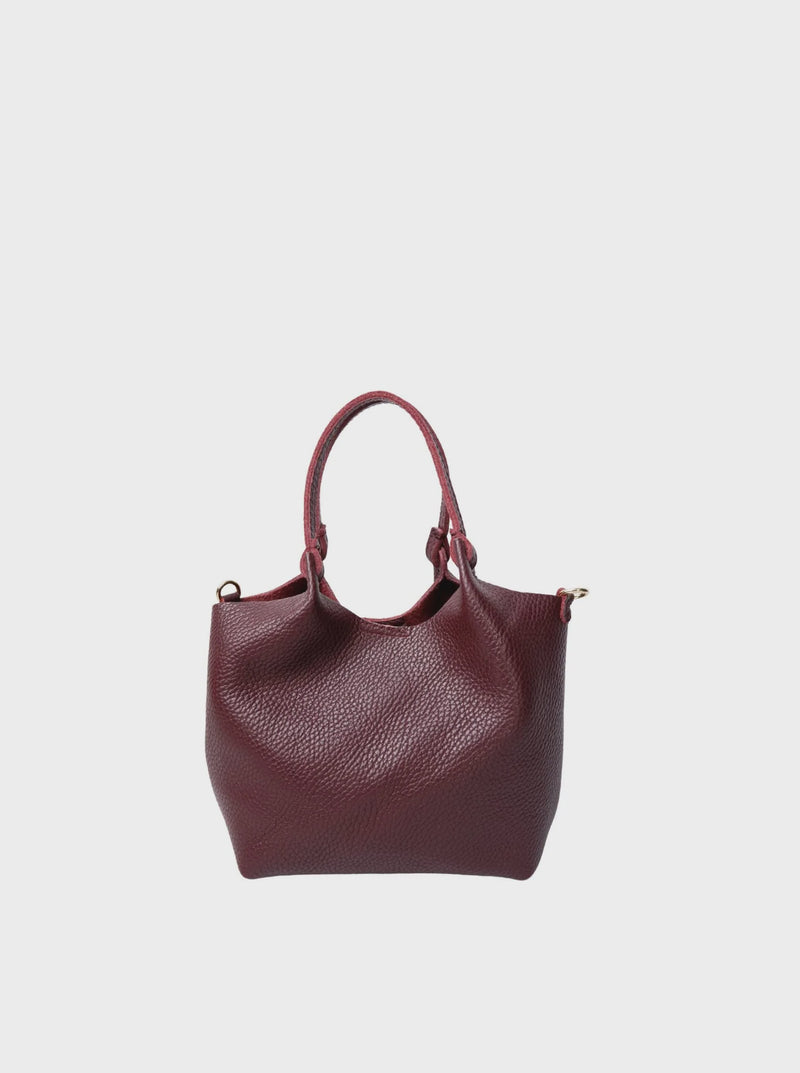 Black Colour Isolde Leather Bag - Wine