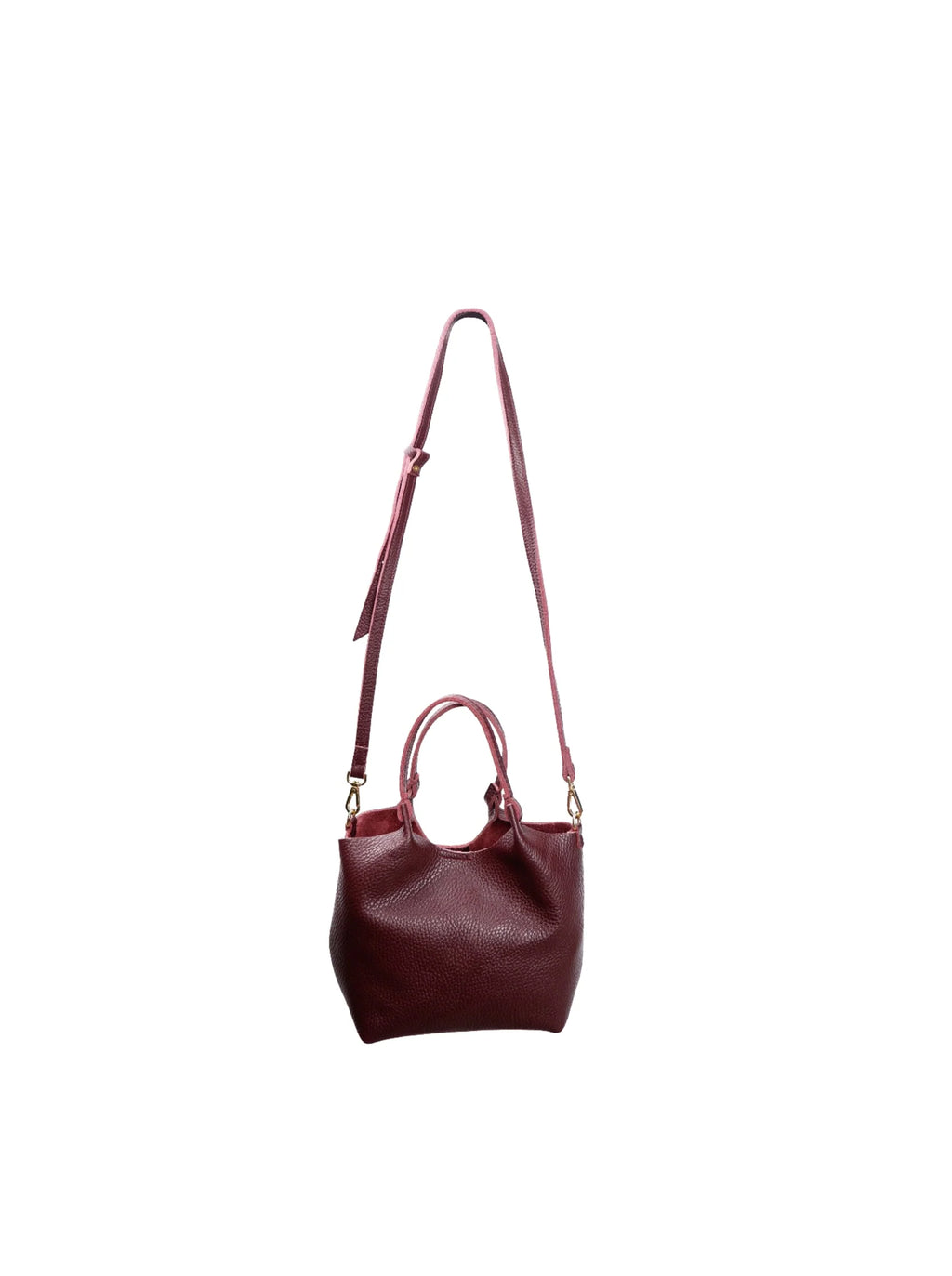 Black Colour Isolde Leather Bag - Wine