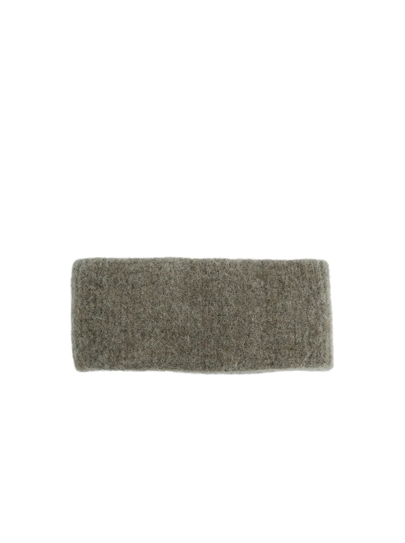 Black Colour Ginger Rib Knitted Headband - Camel