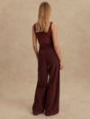 Varley Floris Wide Leg 29.5 Trouser - Decadent Chocolate