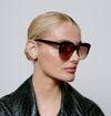 A.Kjaerbede Billy Sunglasses - Black/Brown Transparent