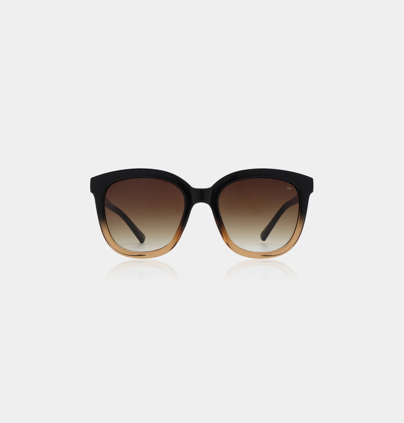 A.Kjaerbede Billy Sunglasses - Black/Brown Transparent