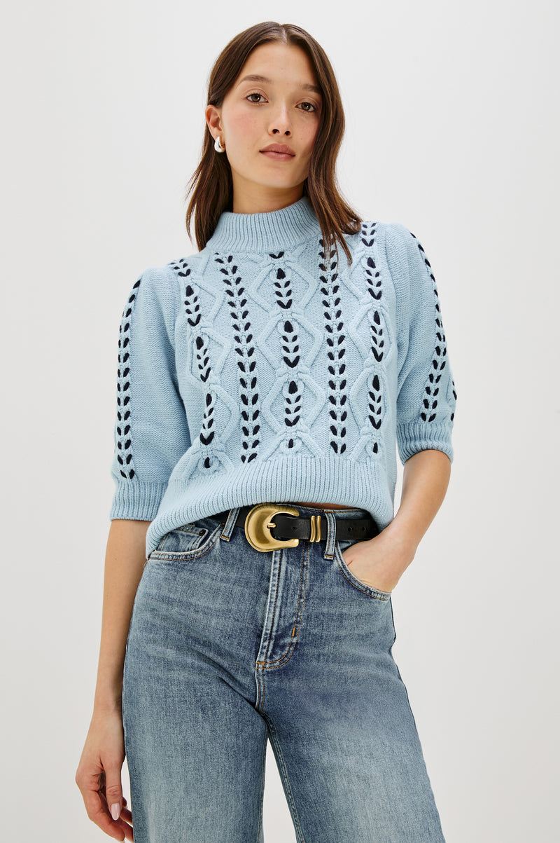 Rails Addy Sweater - Sky Navy Cables