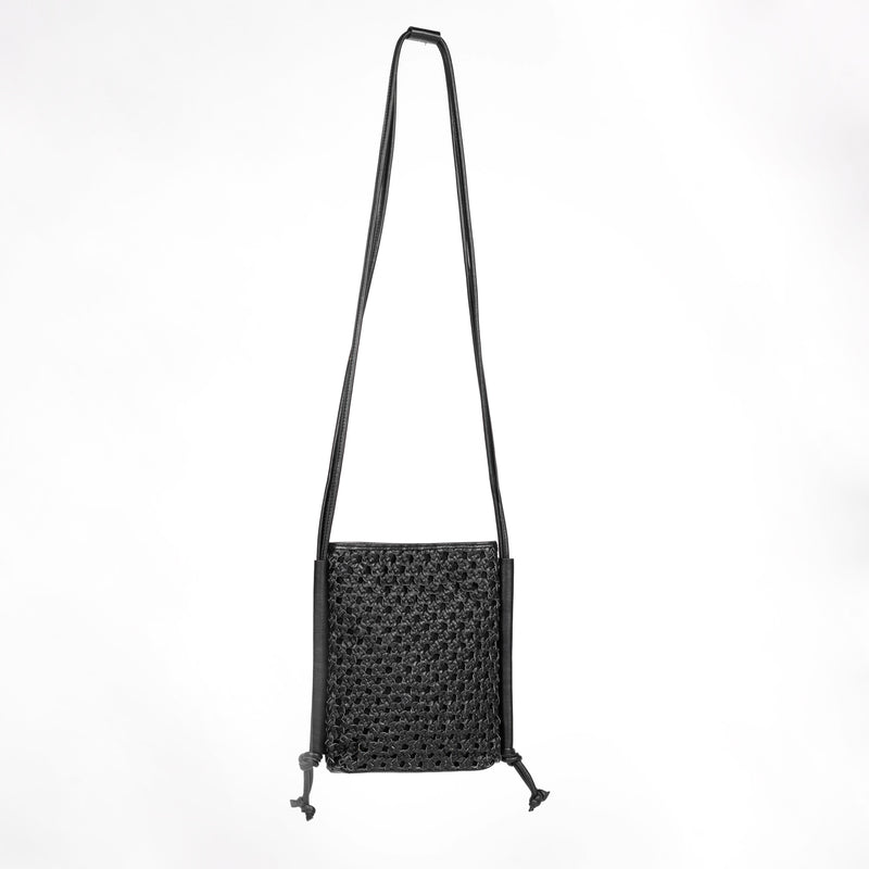 Aleo Colva Leather Bag - Black