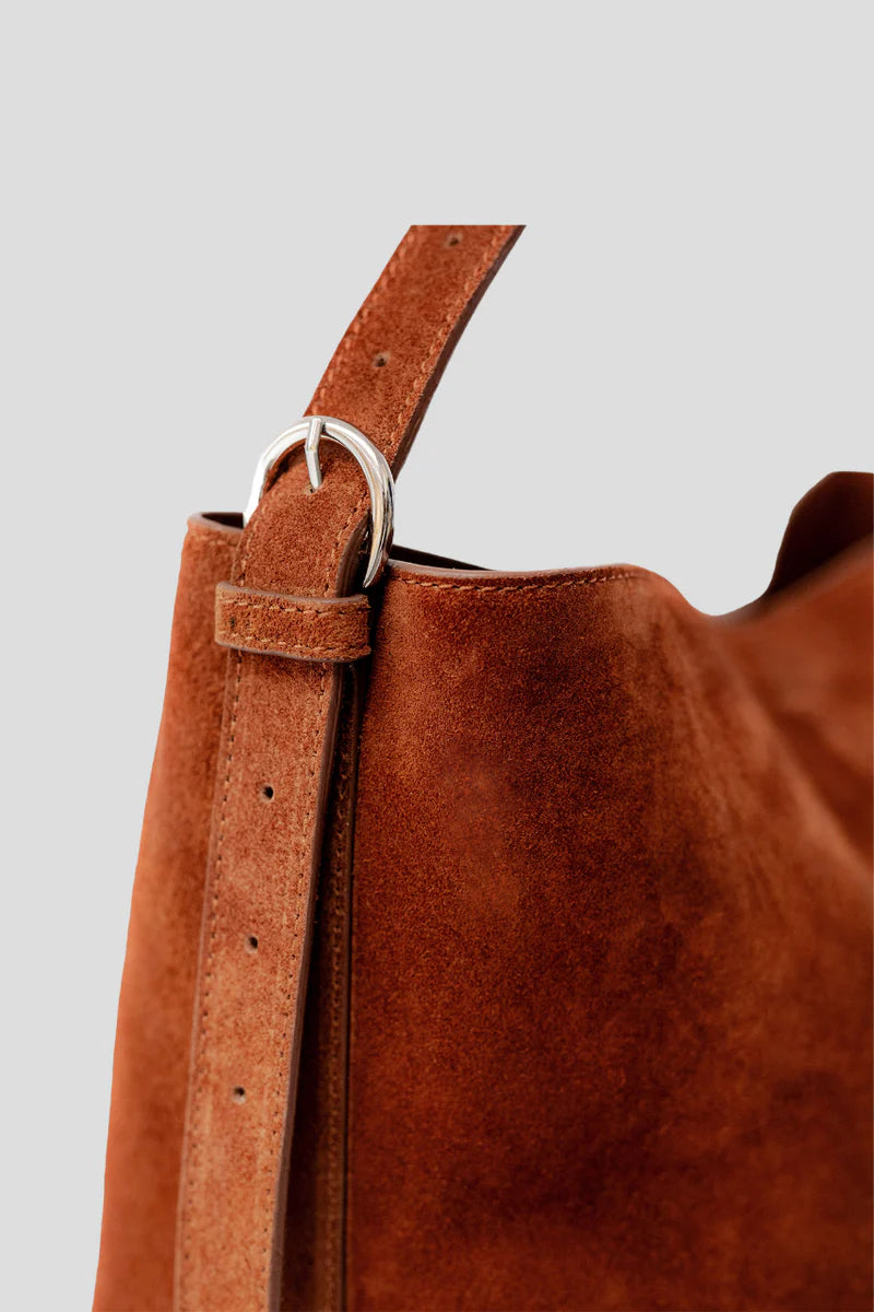 Aleo Esme Suede Handbag - Rust