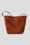 Aleo Esme Suede Handbag - Rust