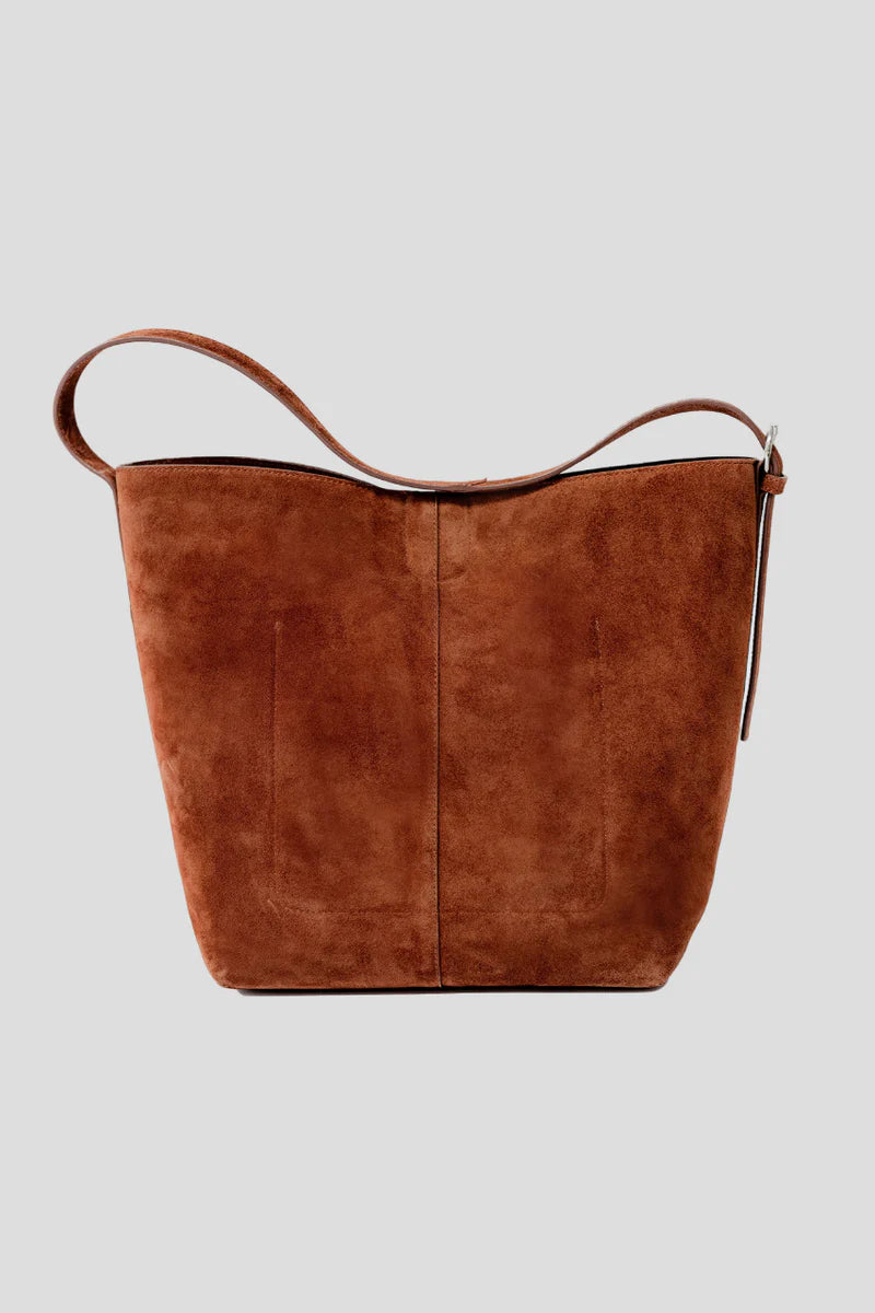 Aleo Esme Suede Handbag - Rust