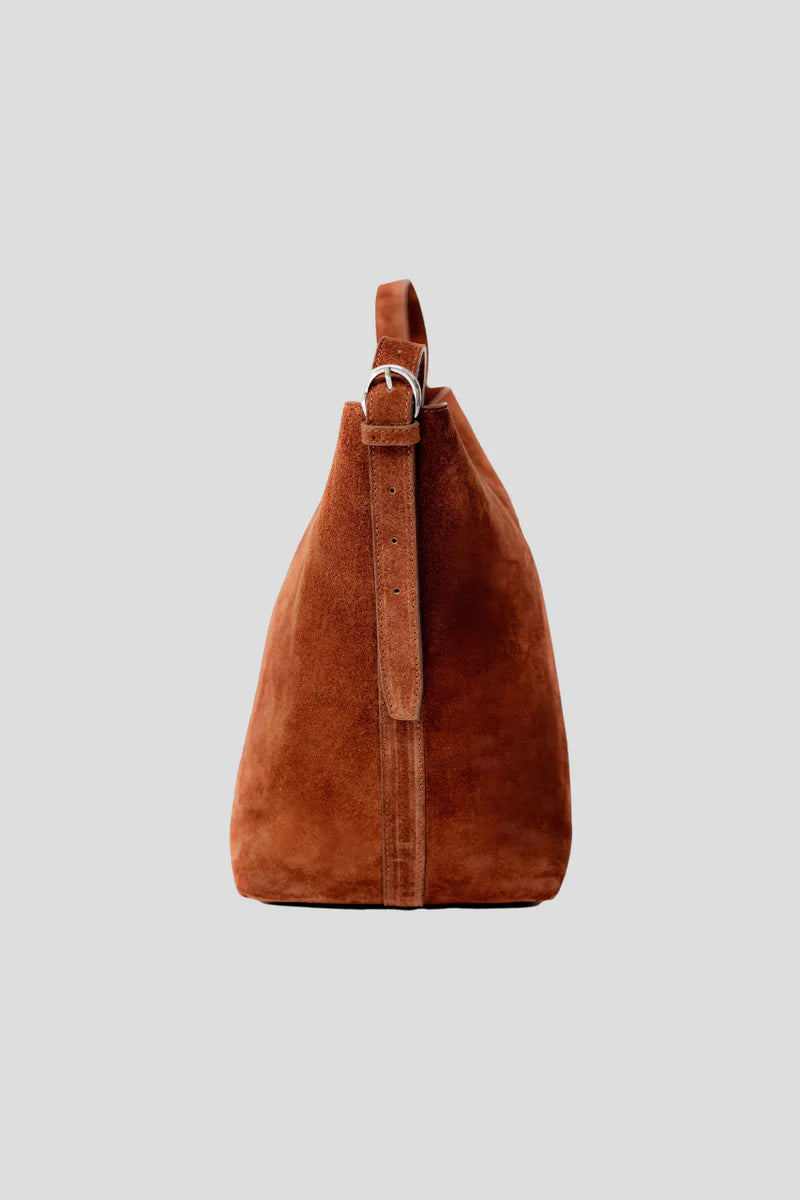 Aleo Esme Suede Handbag - Rust