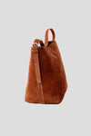 Aleo Esme Suede Handbag - Rust