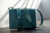 Aleo Matchbox Mini Cross Body Leather Bag - Malachite